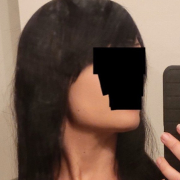 23" Human Hair "Gipson" Straight Wig with Bangs - Picture 4 of 11